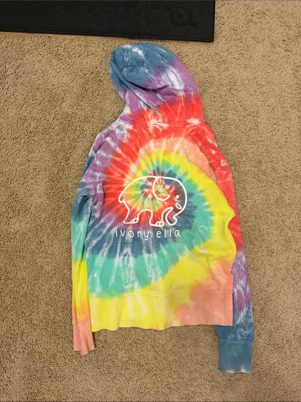 ivory ella Tie-Dye Hoodie in Rainbow Pastels
